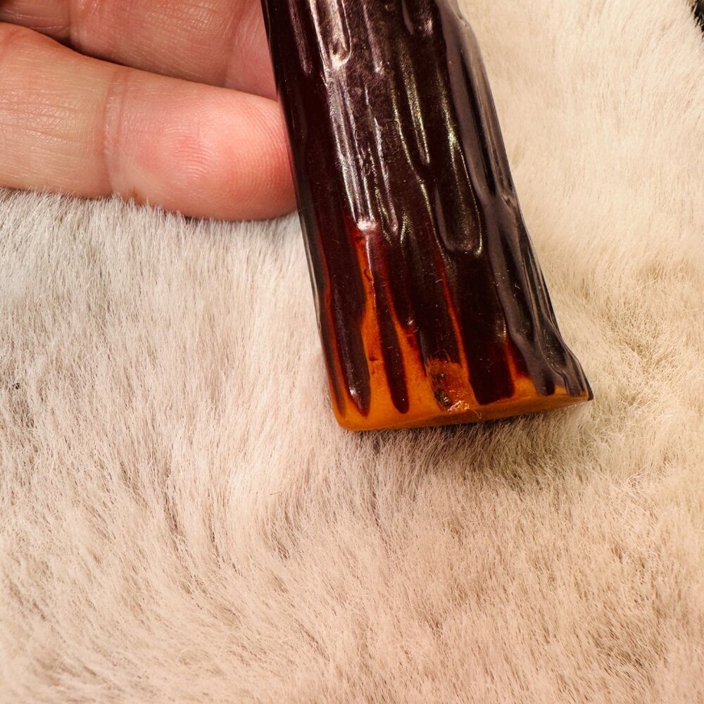 Vintage Forgecraft Knives Stainlessl Steak Knives 5 Set Mirilium Bakelite Antler - Picture 8 of 9